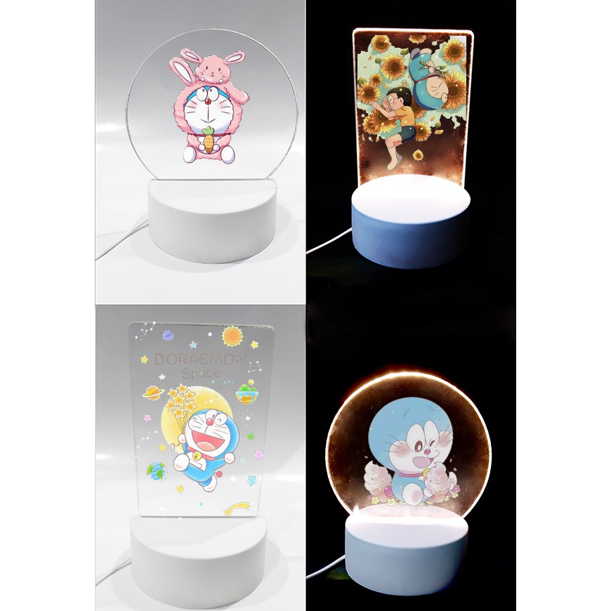  Đèn Led 3D doremon DLI20 Đèn Ngủ 3D Sáng Tạo cute dễ thương