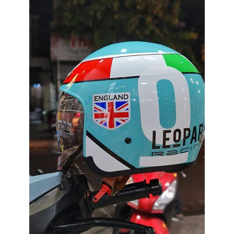 Mũ bảo hiểm 3/4 kính âm LeoPard cao cấp chính hãng