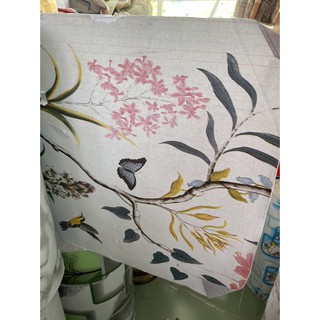 1M x 45cm PVC giấy dán tường (có sẵn keo dán) - cành hoa lá sắc màu bướm đen
