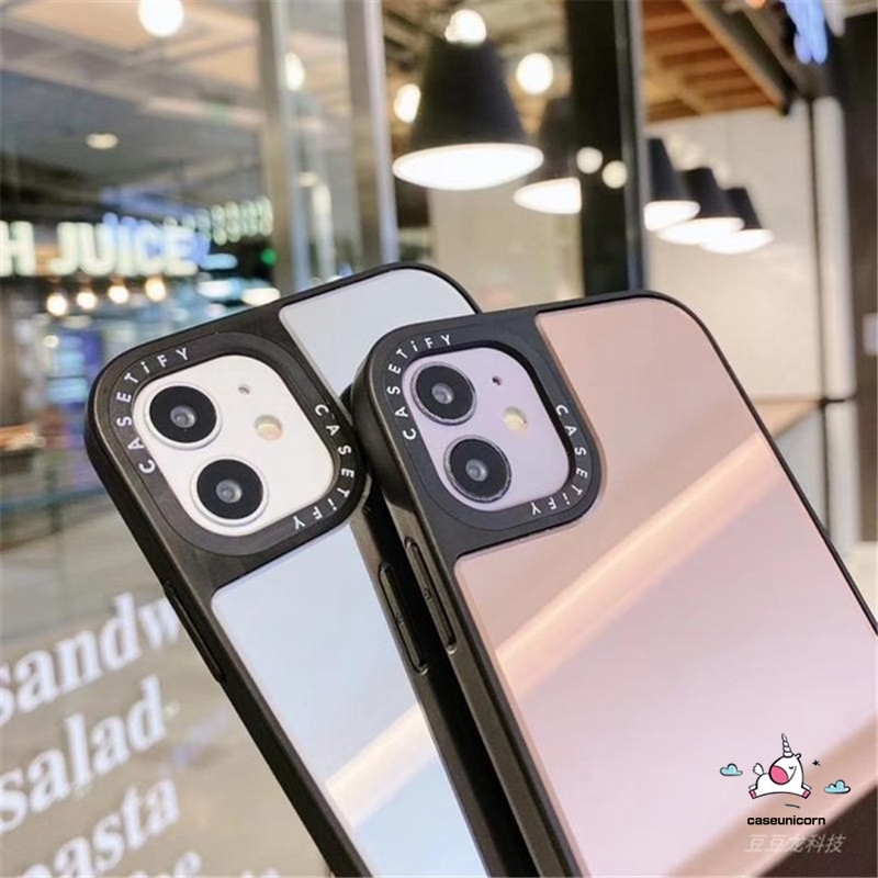 iPhone 12 Pro Max Ins CASETiFY Mirror Case iPhone 8plus 7plus 8 7 11 Pro Max 12 mini iPhone 6 6s Plus XR X XS MAX 11Pro Max Makeup mirror Fashion Phone Cover