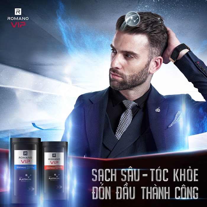 Dầu Gội Cao Cấp Romano Vip Hương Nước hoa Chai 650g Tặng Sữa Tắm Romano Vip 150g