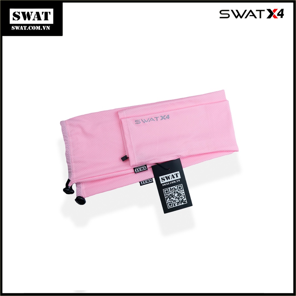 Ống tay SWAT X4 màu hồng xỏ ngón tiện dụng chống nắng, chống tia UV 50+ (1 cặp)
