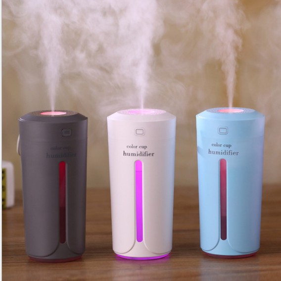 Máy phun sương tạo độ ẩm xông khuếch tán tinh dầu Bằng Sóng Siêu Âm Có Cổng Sạc USB cho văn phòng ô tô oto xe hơi