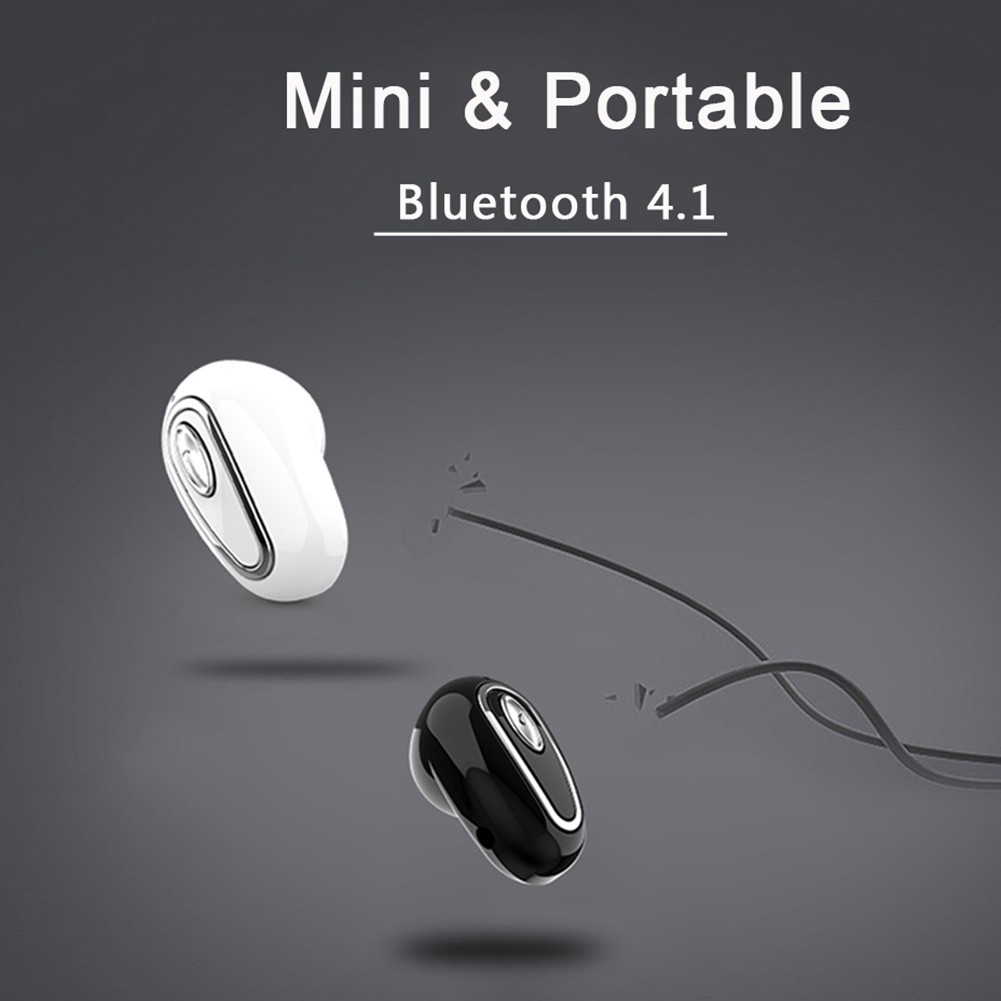 Tai Nghe Nhét Tai Bluetooth 4.1 Không Dây Mini Có Mic Chất Lượng Cao