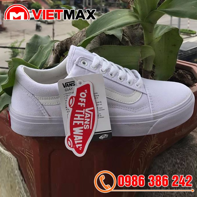 Giày Thể Thao Vns Old Trắng Nam Nữ