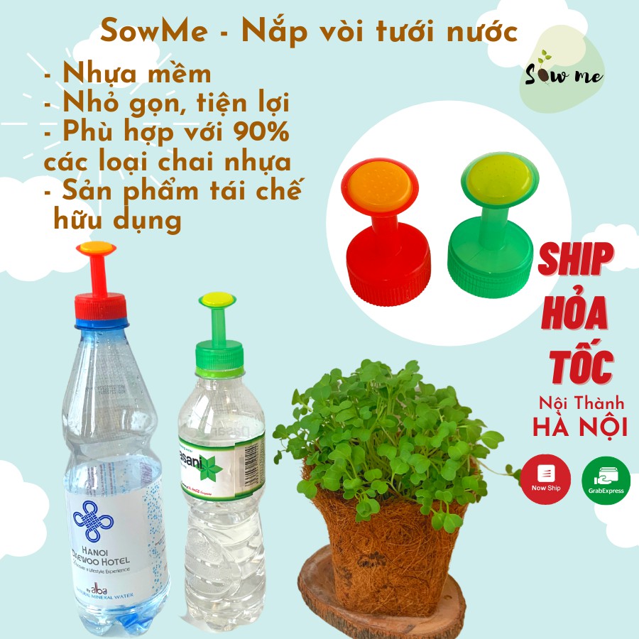 Nắp vòi tới nước hoa sen gắn bình SowMe dùng cho cây cảnh - thông minh, tiện lợi, kết hợp được với nhiều loại bình