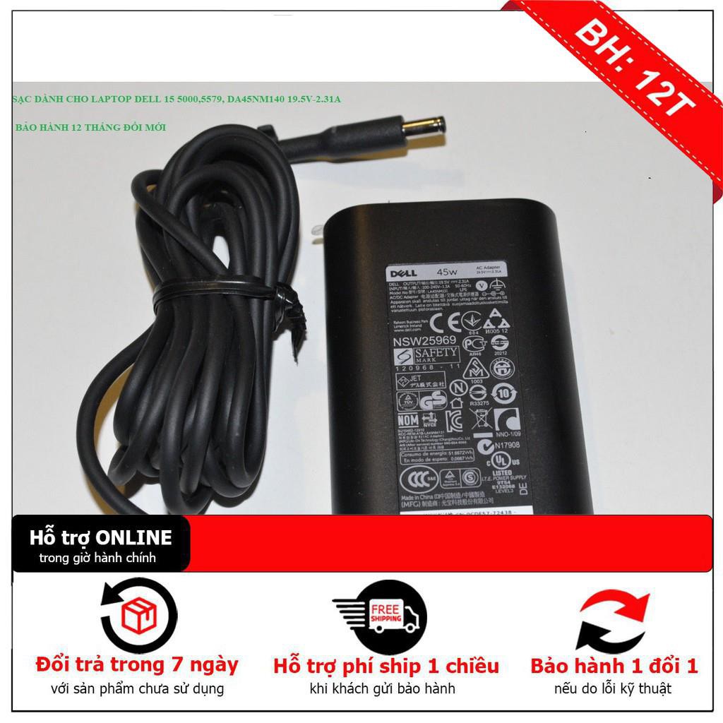 Sạc laptop Dell Inspiron 15 5000 5579 DA45NM140 19,5V 2,31A 45W BẢO HÀNH 12 THÁNG ĐỔI MỚI