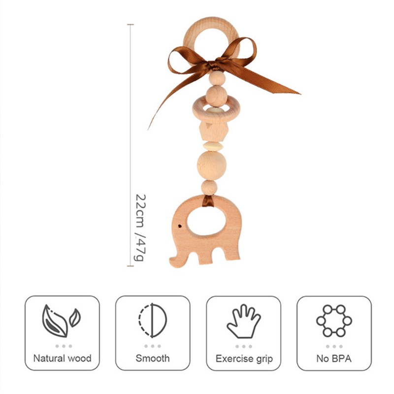 Đồ Chơi Treo Giường Ngủ Em Bé Bằng Gỗ Có Chuông Xinh Xắn