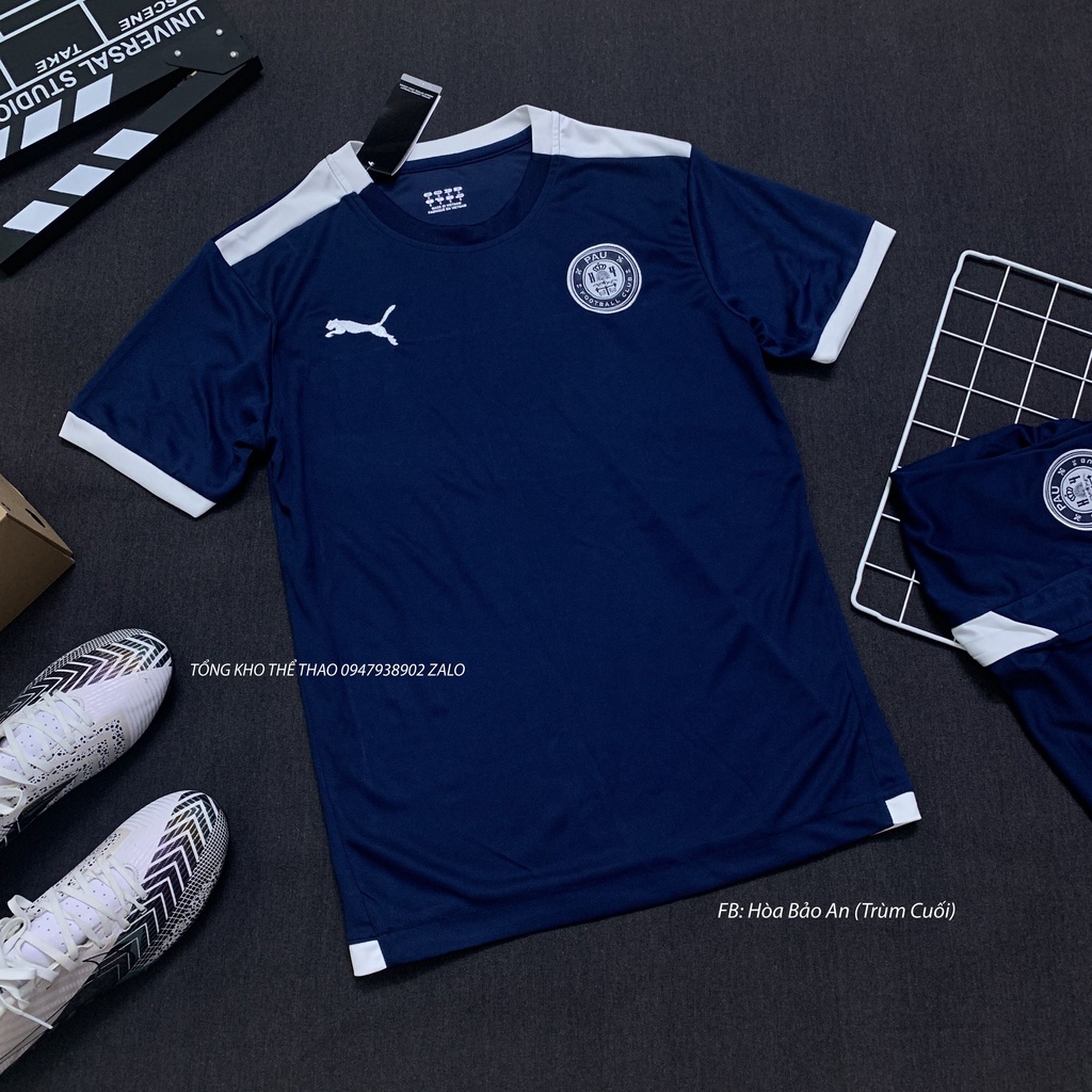 Áo Bóng Đá Training CLB Pau FC 2023 Màu Tím Than - Bộ quần áo thể thao traing Pau FC Mẫu chính thức phom 43-90kg