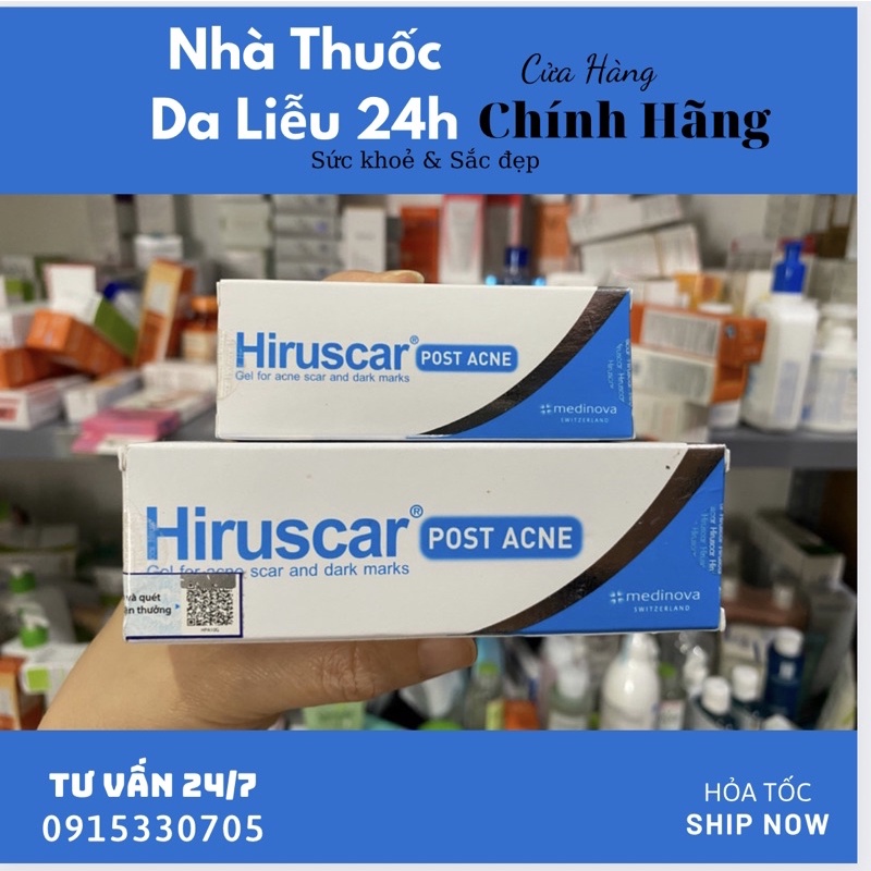 Hiruscar Post Acne, gel chăm sóc mụn thâm và sẹo mụn