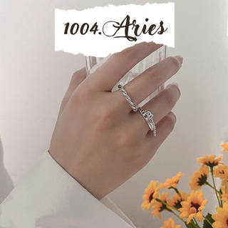 Nhẫn 2 chiếc bạc cá tính phong cách hàn - 1004.ARIES