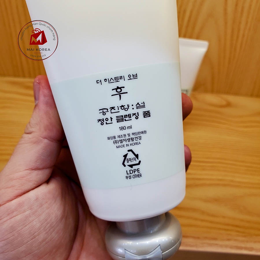 Set sữa rửa mặt Whoo trắng cao cấp dưỡng sáng da 180ml+40ml