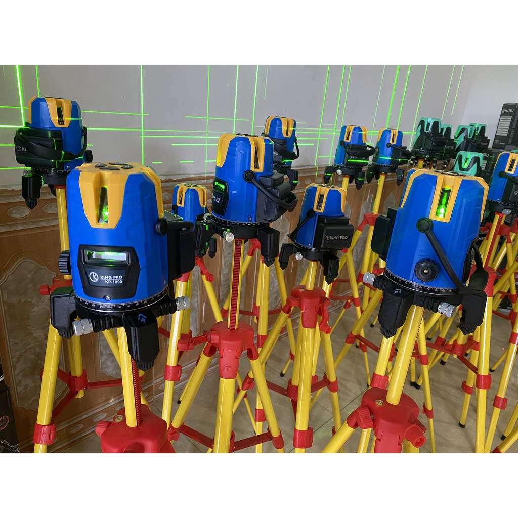 Máy Cân Mực Laser 5 Tia Xanh KINGPRO KP-999 2 PIN [TIA NÉT]