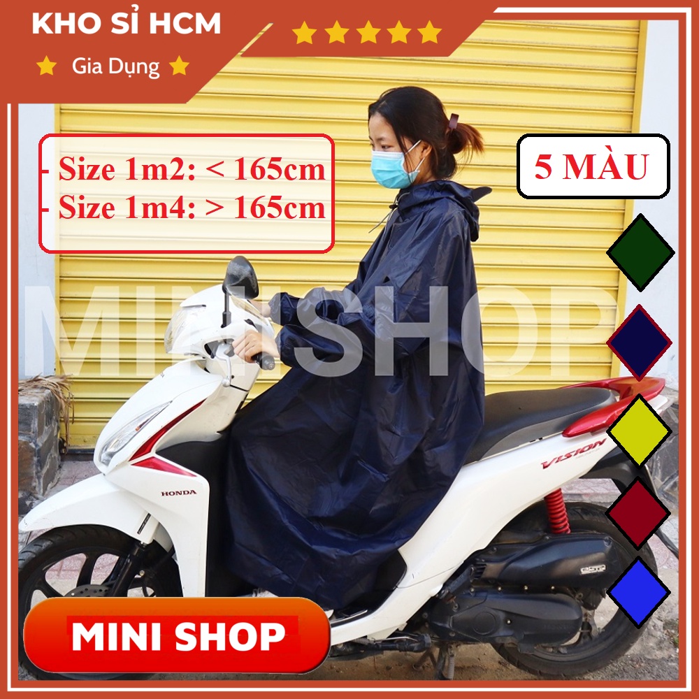 Áo Mưa Vải Dù Bít Kín Người Không Xẻ Tà Loại Dày Hàng Cao Cấp MINISHOP AM01