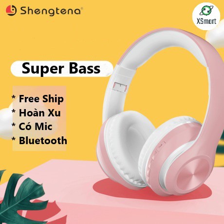 Tai Nghe Bluetooth Không Dây Chụp Tai Headphone VJ039 Super Bass Pro Nghe Nhạc Cực Đã, Tai Phone Ko Dây Điện Thoại