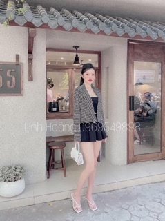 Dạ kẻ ziczac croptop siêu hot ( Kèm ảnh thật nhé)