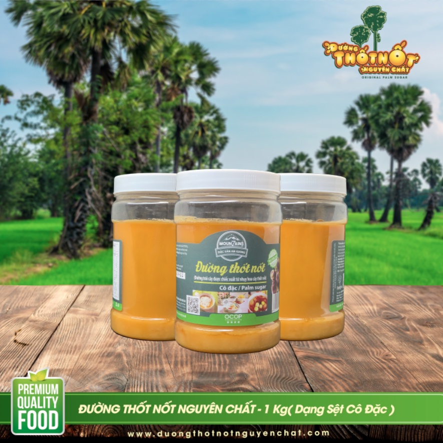 Đường Thốt Nốt Nguyên Chất Moutain Hủ 1Kg - Đặc Sản Thất Sơn An Giang (Palmyra_Store) {{Dạng Cô Đặc}}