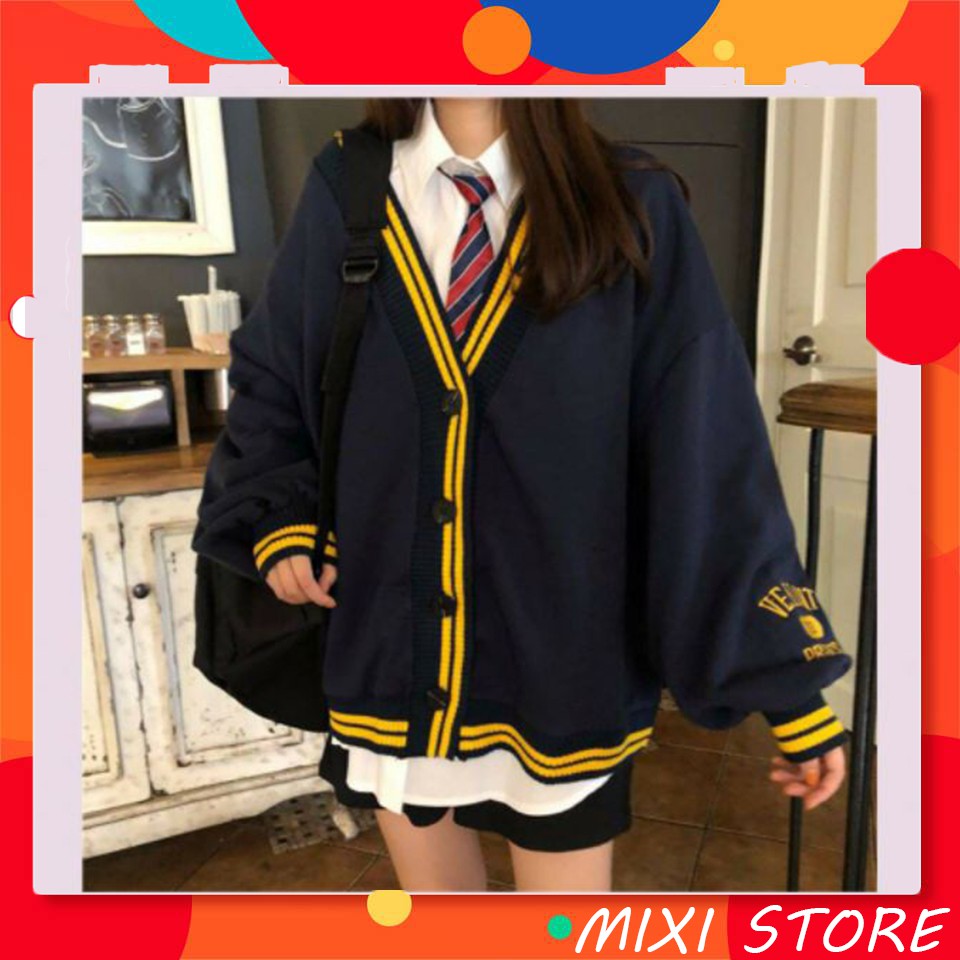 [Mã FAMAYWA2 giảm 10K đơn 50K] Áo cardigan [FREESHIP] from rộng châu âu, tay thêu chữ vermont