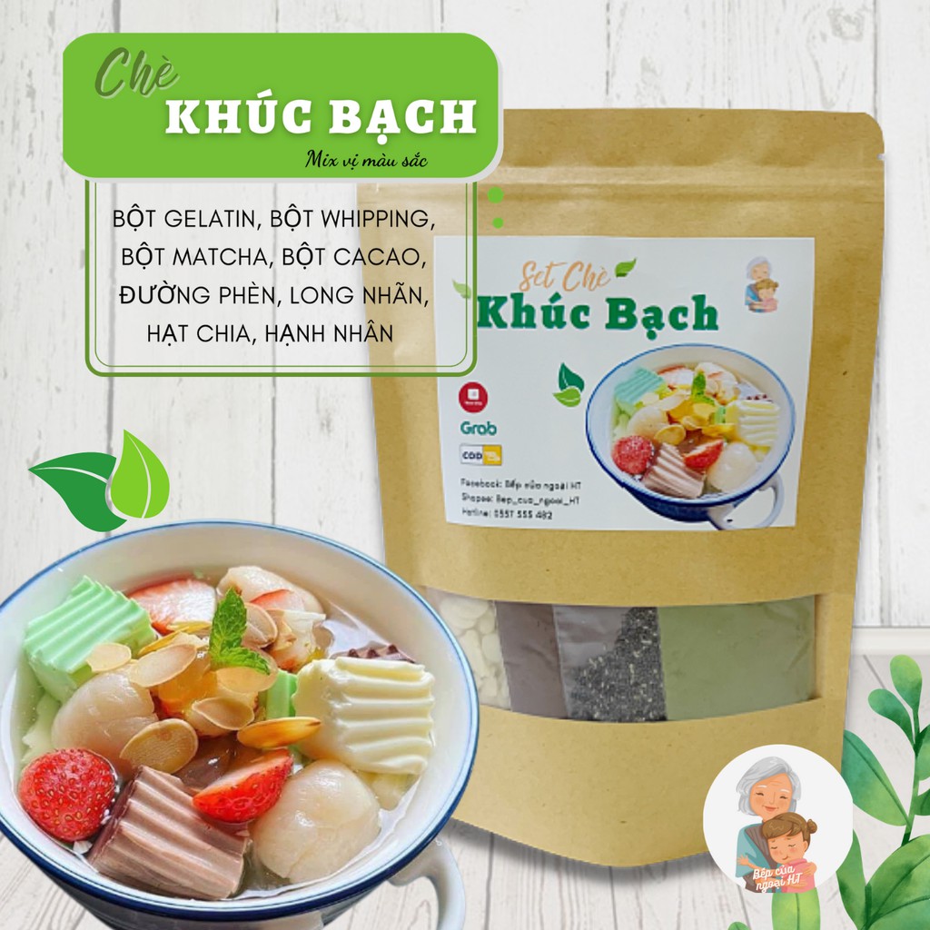 [SỈ_LẺ] Set Chè Khúc Bạch Nấu 10 Chén (Set Vừa) - Bếp của Ngoại HT