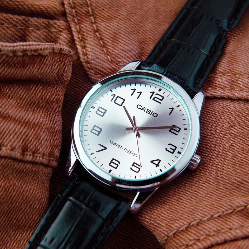 Đồng hồ nam dây da Casio chính hãng Anh Khuê MTP-V001L-7BUDF