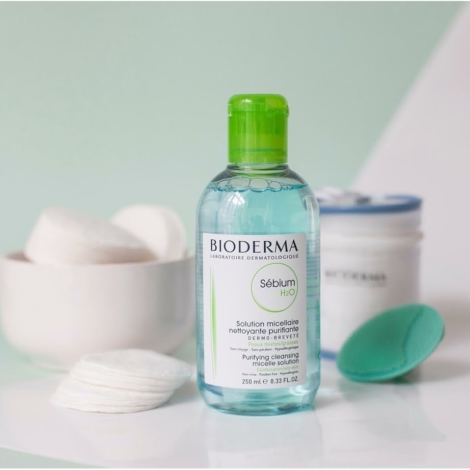 Tẩy Trang Bioderma Sebium H20 Xanh Dành Cho Da Dầu, Da Mụn - Hàng Chính Hãng Bill Đầy Đủ, Date Xa