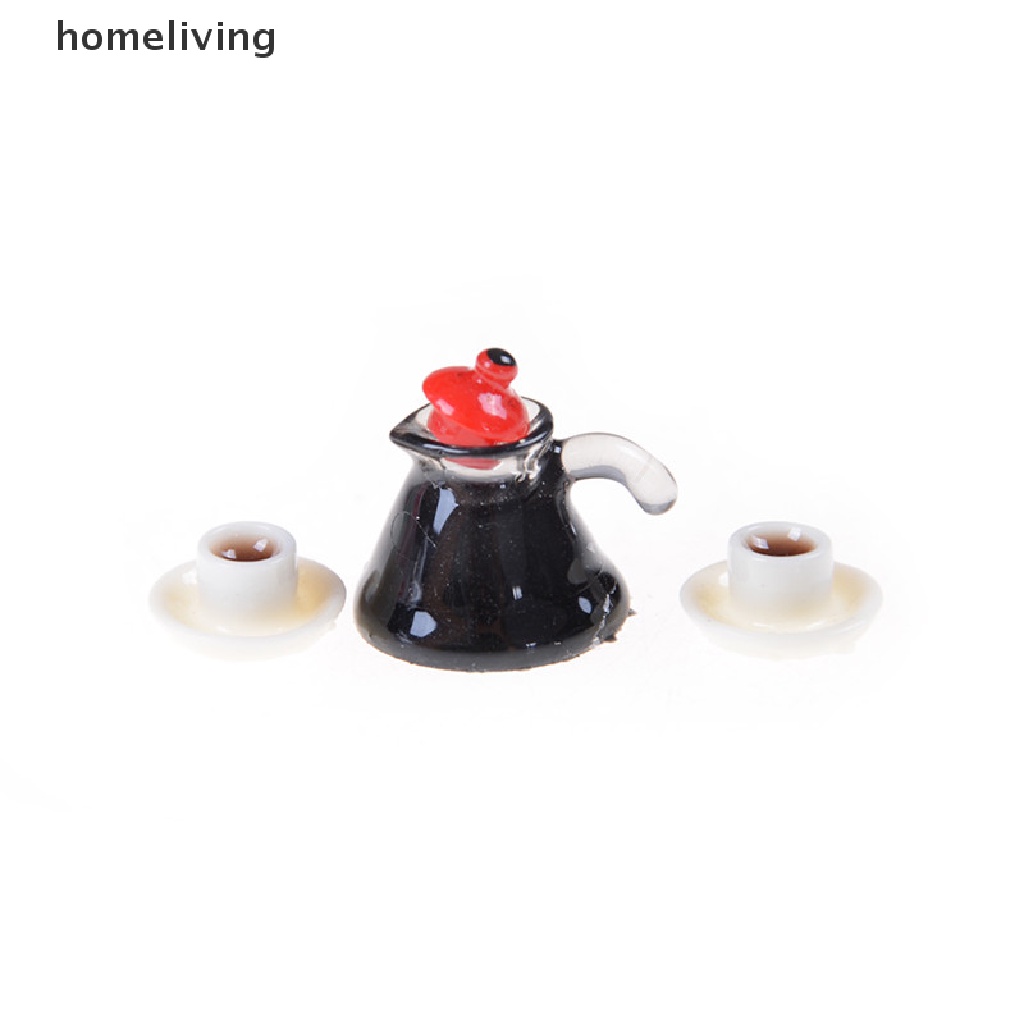 Bộ 3 Ấm Tách Cà Phê Và Đĩa Lót Trang Trí Nhà Búp Bê