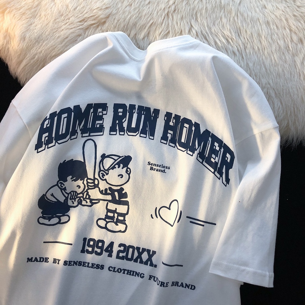 NRVP Áo Thun Mùa Hè Tay Cộc Oversize In Họa Tiết Phong Cách Hàn Quốc Cho Nam / Nữ