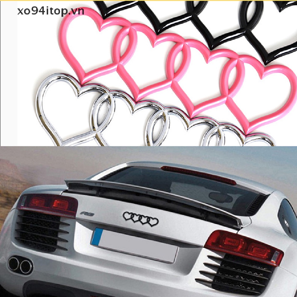 Logo Trái Tim Trang Trí Đuôi Xe Ô Tô
