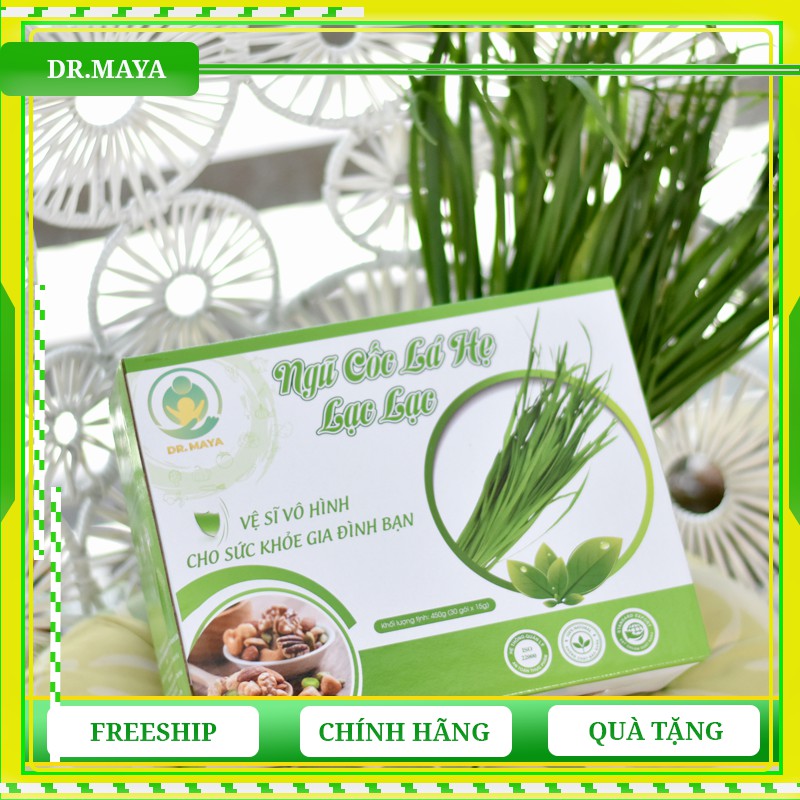 Ngũ cốc lá hẹ LẠC LẠC 500g (30 Gói) hỗ trợ cải thiện cân nặng, phòng ngừa táo bón