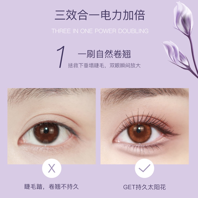 Bộ Mascara 2 Trong 1 Hai Đầu Lâu Trôi Chống Thấm Nước 3D NOVO NO.5562