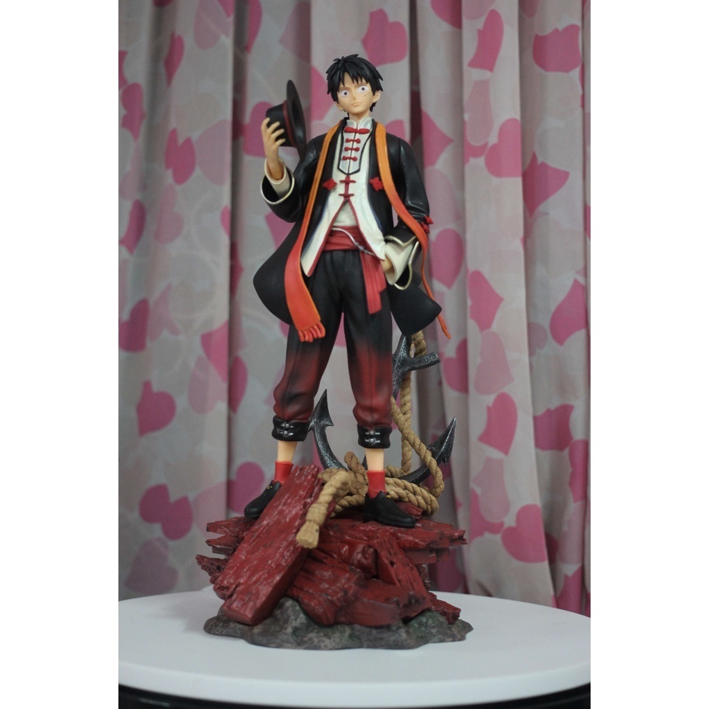 Mô hình Luffy cầm nón 2 đầu thay thế One Piece cao 36cm - Figure One Piece