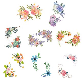Sticker PVC dán tường họa tiết hình bông hoa dùng trong trang trí nhà tắm