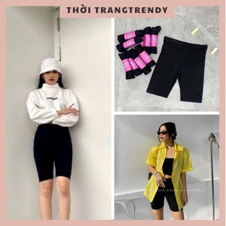 Quần legging nữ ngắn, quần legging ngố lừng nữ đen trơn siêu tôn dáng qk-0013 babytee