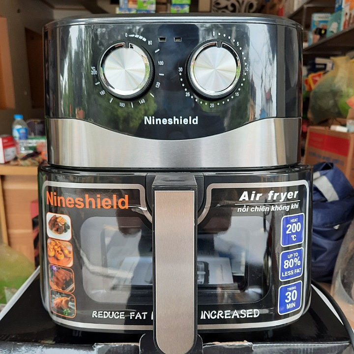 Nồi chiên không dầu dung tích lớn 10.5L Nineshield KB-8002 mẫu mới