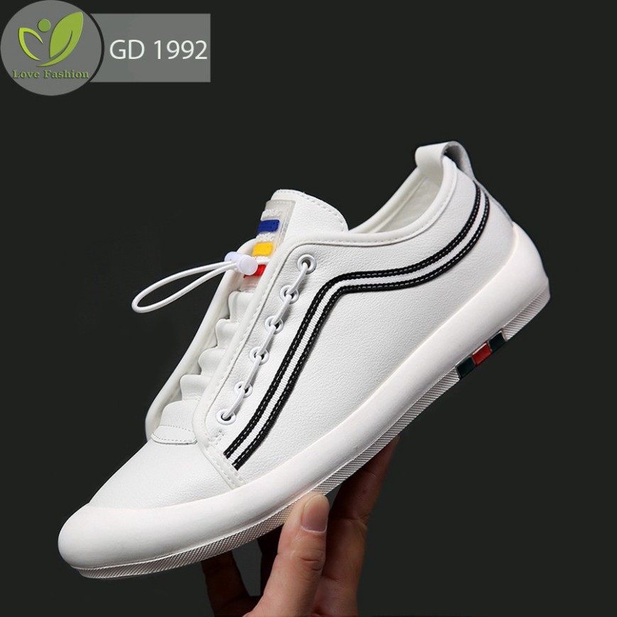 Giày Nam Màu Trắng Buộc Dây , Sneaker Nam Size Từ 38 Đến 44 GD1992