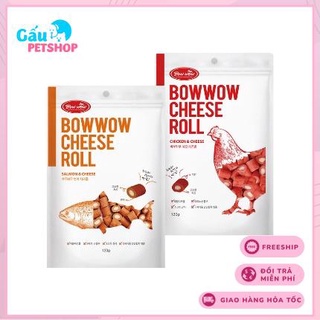 Snack Phô Mai Cuộn Bowwow Cheese Roll cho chó 120g