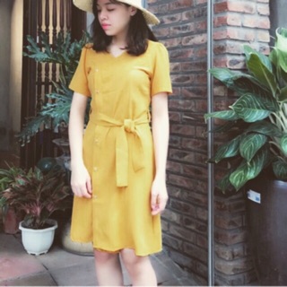 Váy lụa thắt eo ( chất đẹp)