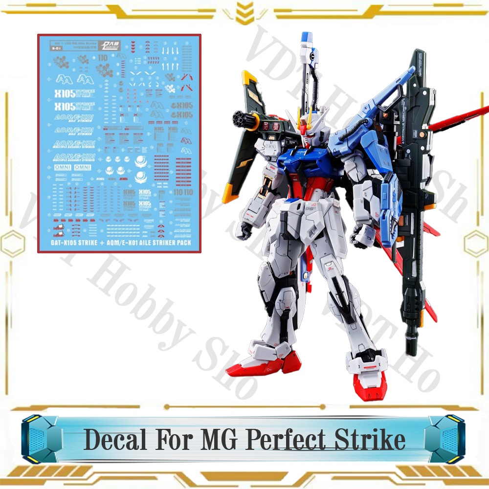 Decal nước cho mô hình gundam MG Perfect Strike Gundam