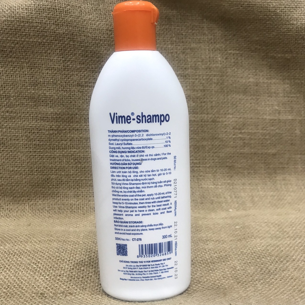 Sữa Tắm Diệt Ve, Rận, Bọ Chét Trên Chó Mèo &amp; Thú Cảnh 300 Ml