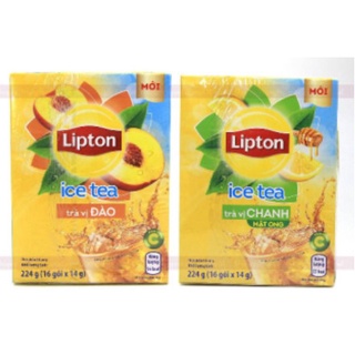Trà lipton ice tea vị chanh/đào/ xoài hộp 224g