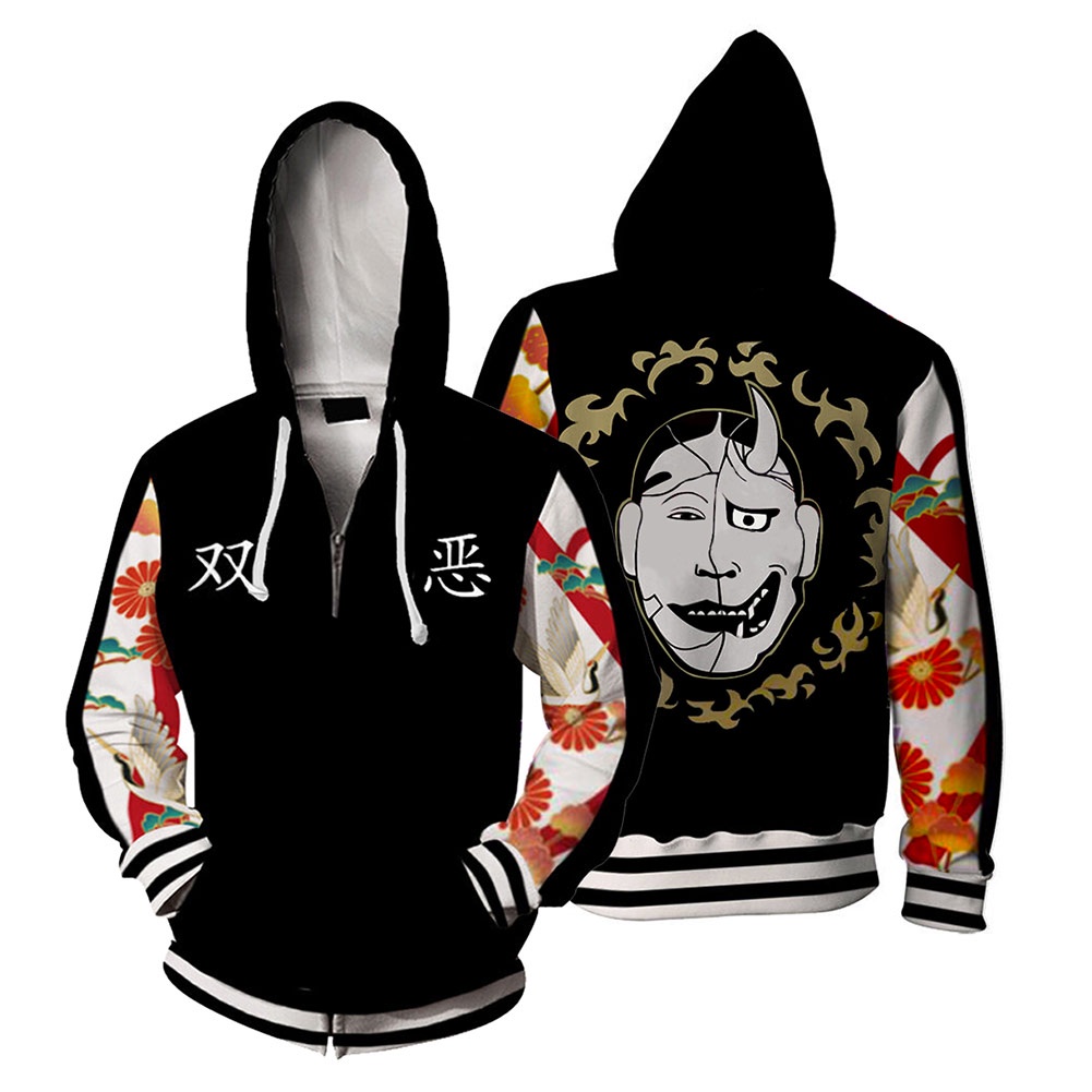 Souya Áo Khoác Hoodie Đồng Phục Bóng Chày Hóa Trang Nhân Vật Anime Tokyo Revengers Smile and Angry
