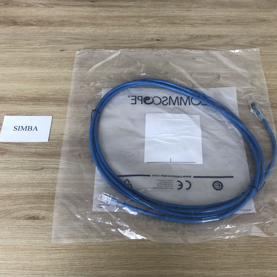1 sợi Cáp mạng Cat6/ Dây nhảy mạng CAT6, dài 3met, màu blue, 2 đầu đúc, Commscope AMP  chính hãng, PN: NPC06UVDB-BL010F