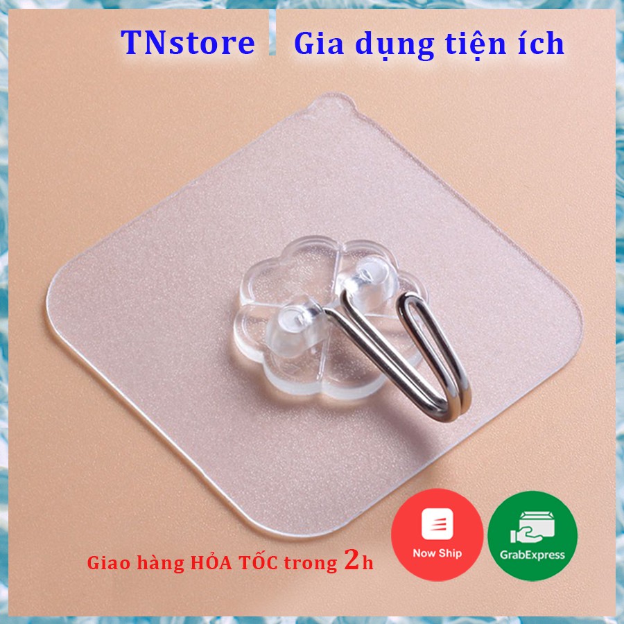 [Tặng Quà]Móc dán tường siêu dính trong suốt 6*6cm - Móc dính tường đa năng siêu chịu lực