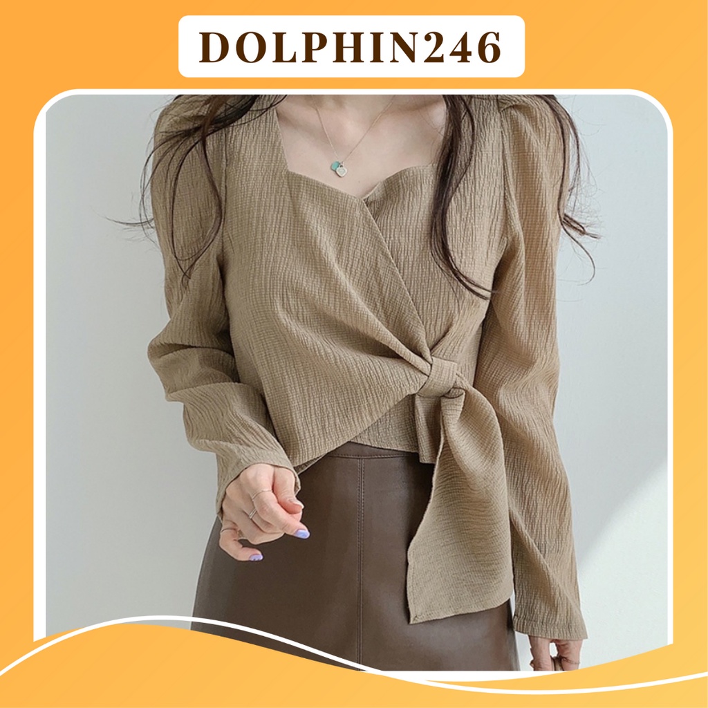 Áo sơ mi công sở kiểu nữ,Áo sơ mi cổ kiểu viền ren style Hàn Quốc thắt nơ bánh bèo ullzang trắng đen be K5T4-3
