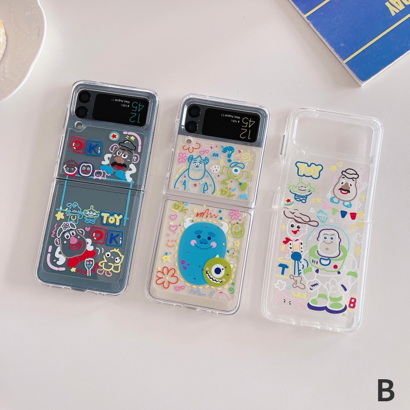Ốp Điện Thoại Acrylic Mềm Chống Sốc Hình Quái Vật Cho Samsung Galaxy Z Flip 3 Z Flip 3