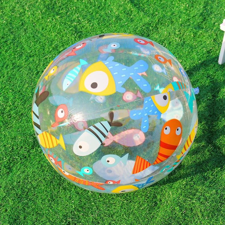 Bóng hơi bãi biển Intex hoạ tiết bắt mắt