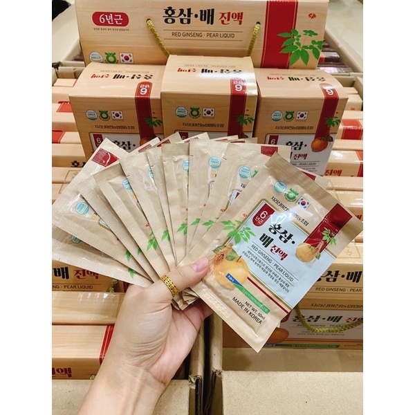 NƯỚC HỒNG SÂM LÊ- RED GINSENG PEAR (50ml x30 gói )