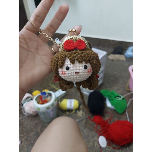 túi đựng tỏi hình bé gái