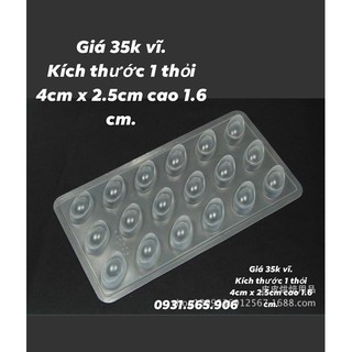 Khuôn Thỏi Vàng Vĩ 18 Thỏi - Khuôn Nhựa Làm Thạch