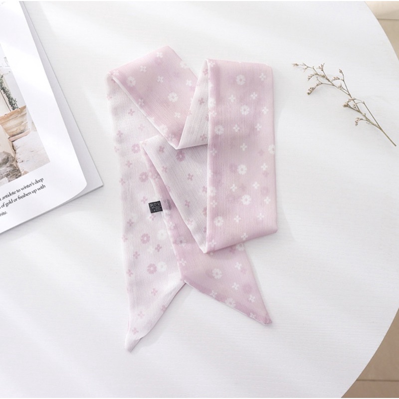 Khăn lụa quấn túi Turban cột tóc CONMEODENTAILOR Hoa nhí